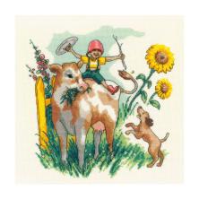 1828 "Лето в деревне" Набор для вышивания мулине "Риолис"   60*30см