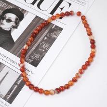 Бусины "Агат красный" 8мм 37см арт.ИВ-1003 красный (48бусин)