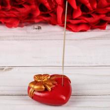 Подставка под благовония полистоун "Сердце" 5*4,5*1,5см арт.2621467