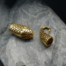 Замок концевик 40*10/6мм Змея арт.5161508 золото