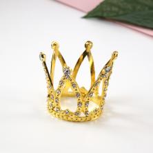 Корона для куклы 32*35мм металл со стразами арт.ИВ-472 золото