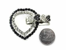 Застежка шубная со стразами арт.ФУ-2324