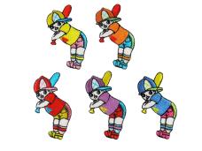 Термоаппликация "Бейсболист" 50*20мм арт.ФУ-3613 ассорти