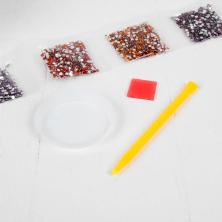 Картина стразами "Мандала. Рыбки" 20*20см арт.4024836 частичная выкладка