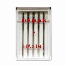 Иглы шелк (креп) №55/7 HAх1GT ORGAN (5игл)