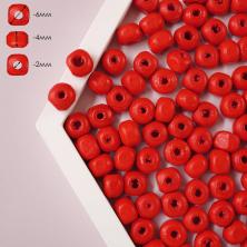 Бусины дерево  6мм арт.25-244 красный (25гр)