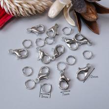 Карбин с кольцом 12*7мм арт.ФУ-11827 никель