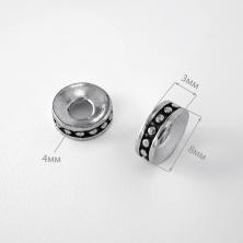 Бусины металл  8*3/3мм арт.ИВ-585 никель (20шт)