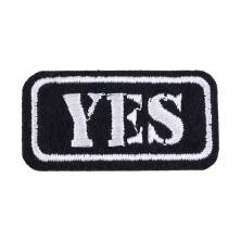 Термоаппликация "YES" 22*44мм арт.4822J черный/белый