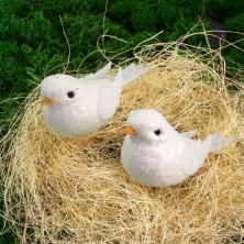 Птичка с блестками 5,5*3,5см арт.SF-7838 ассорти