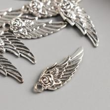 Подвеска "Крыло" 11*30мм арт.3776611 серебро