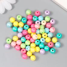 Бусины акрил  8мм арт.9410876 ассорти (20гр) (80шт)