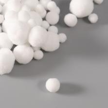 Декор "Помпончики" d=1-3см арт10235661 белый (135шт)