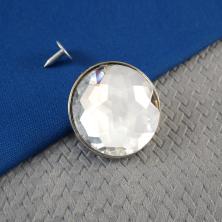 Пуговица джинсовая со стразами 27мм арт.СТМ-0621 