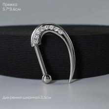 Пряжка-застежка "Micron" 55*32/25мм со стразами арт.GB-1410
