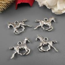 Подвеска "Лошадь" 18*25мм арт.ИВ-502 серебро