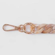 Цепочка для сумки пластик 68см d-15*21мм арт.7335854 бежевый/золото