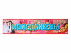 Наклейка на номер "Молодожены" 11*47см