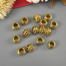 Бусины металл  8мм отв-е 4мм арт.ИВ-169 (15шт)