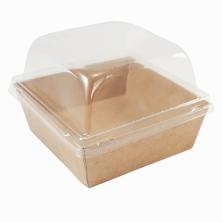 Коробка крафт с крышкой 13*13*10см 