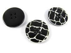 Пуговица арт.C-002 18мм 28L черно-белый