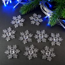 Украшение акрил "Снежинка" №14 4,8*4,8см арт.678-285 прозр.