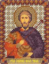 CM/ЦМ-1482 Икона "Св. Великомученика Феодора" Набор для вышивания бисером PANNA 8,7*11см