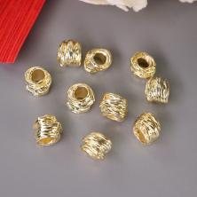 Бусины металл нержавеющая сталь  5,5*4,5мм арт.ИВ-414  (10шт)