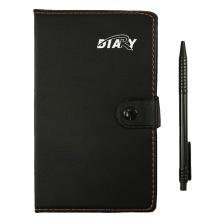 Записная книжка 11*18см на кнопке арт.KS-274A черный (100л)