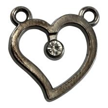 Коннектор "Сердце" 15*16мм т.никель