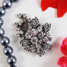 Брошь 55*45мм со стразами арт.61281