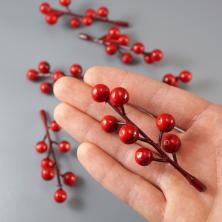 Ягоды на веточке  7,5см арт.SF-3323 бордовый