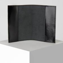 Обложка для паспорта нат.кожа 138*95мм арт.5477770 черный