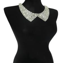Воротник пришивной с пайетками 185*170мм арт.6351