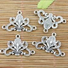 Коннектор "Завиток" 30*20мм отв-е 1,5мм арт.ИВ-180 антич.серебро