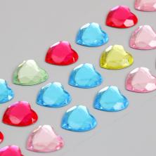 Стразы "Сердечки" 8,5*22,5см арт.9735542 ассорти (24шт)