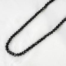 Бусины граненые "Рондель" 8*6мм 45см арт.ФУ-10506 черный (76бусин)