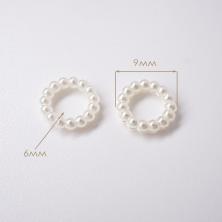 Кольцо акрил под жемчуг 9*2мм арт.ИВ-848 белый