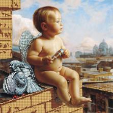 АСТ.72050 "Ангел на крыше" Рисунок на ткани "Астрея" 30*30см