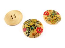 Пуговица дерево арт.ФУ-4104 25мм 40L 01