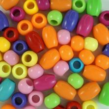 Бусины акрил 12*9мм/16*11мм отв-е 5мм арт.4539-5/4539-6 ассорти (50гр)