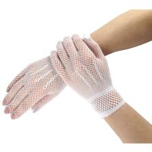 Карнавальный аксессуар перчатки сетка 17см арт.CC-2773 белый