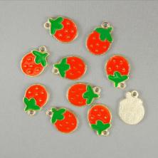 Подвеска "Клубника" 12-15мм арт.1900-100510 золото/микс