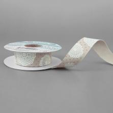 Лента х/б 15мм*3м "Снежинки" арт.CLP-162 D5001/041