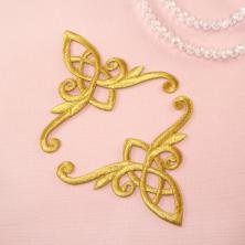 Термоаппликации "Орнамент №6" 110*80мм арт.ФУ-11717 золото