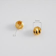 Бусины металл  6мм арт.ИВ-250 золото (10шт)