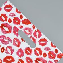 Пакет п/э с вырубной ручкой 40*30см "Поцелуи" 50мкм арт.9629523