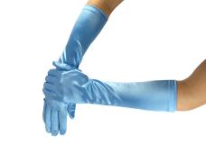 Карнавальный аксессуар перчатки атласные 36см арт.ФУ-0893