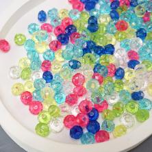 Бусины акрил граненые 6*4мм арт.5131765 ассорти (220±5шт)