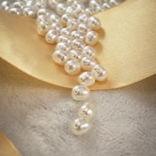 Бусины акрил 7*4мм "Жемчуг" арт.ИВ-338 белый (30шт)